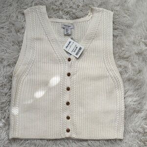 Haute Hippie Cream Knit Tank Top
